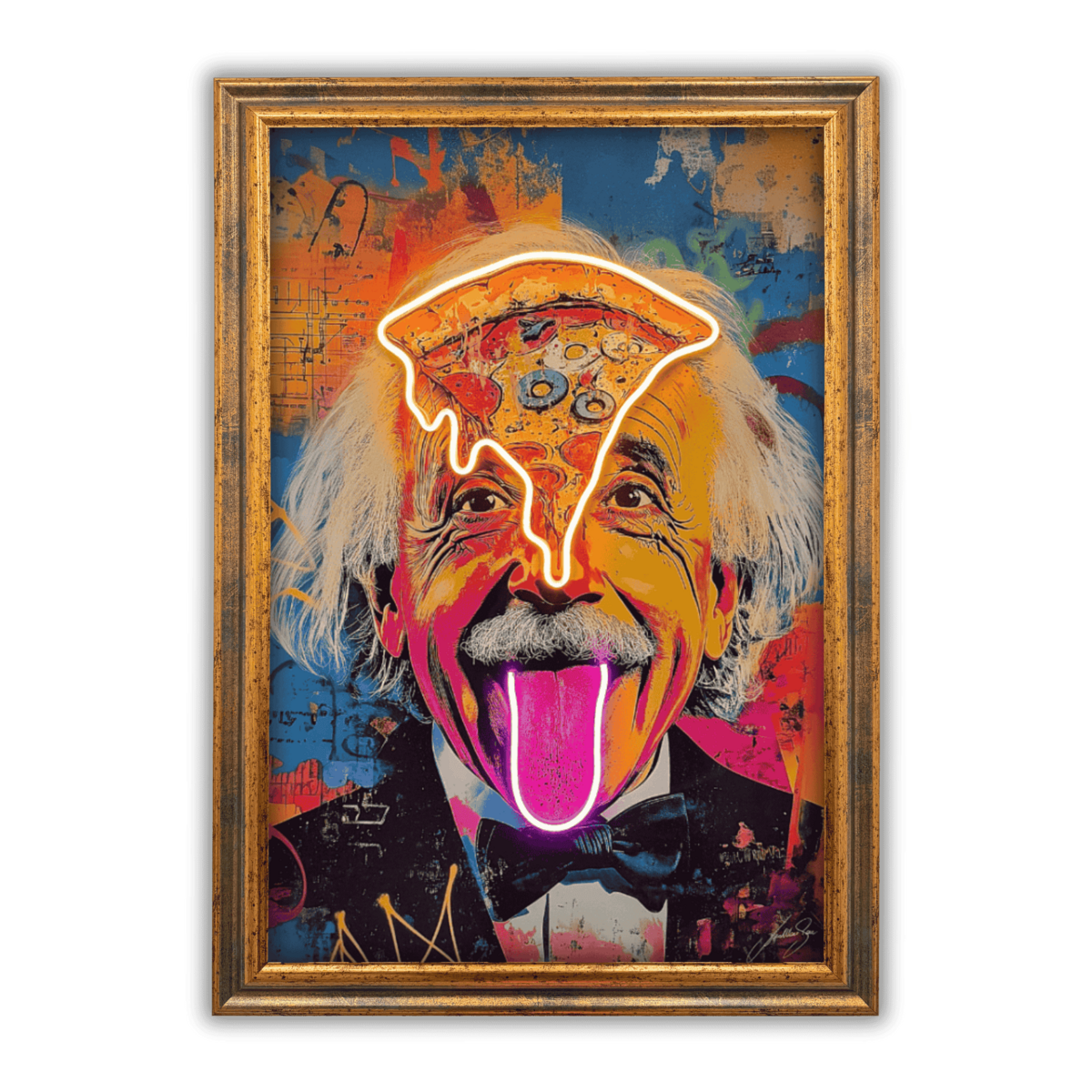 Einstein Pizza Pop | Arte de pared LED