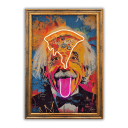 Einstein Pizza Pop | LED vægkunst