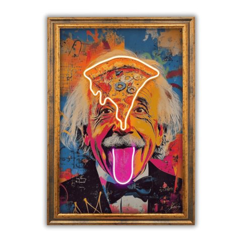 Einstein Pizza Pop | Led Wall Art