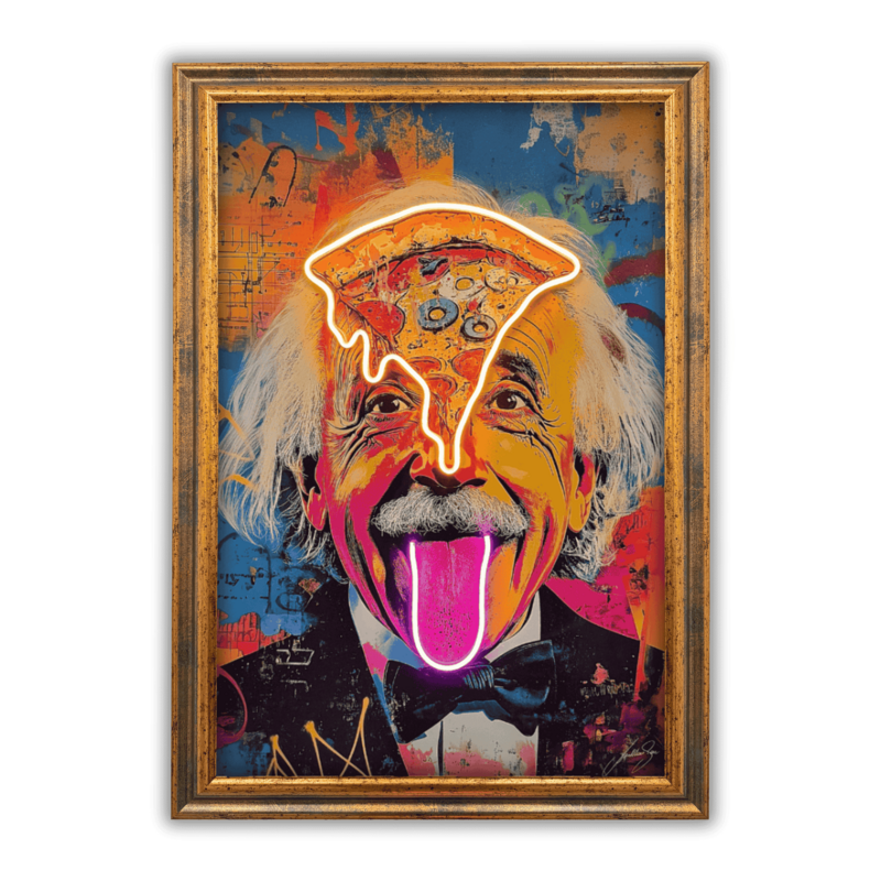 Einstein Pizza Pop | LED vægkunst