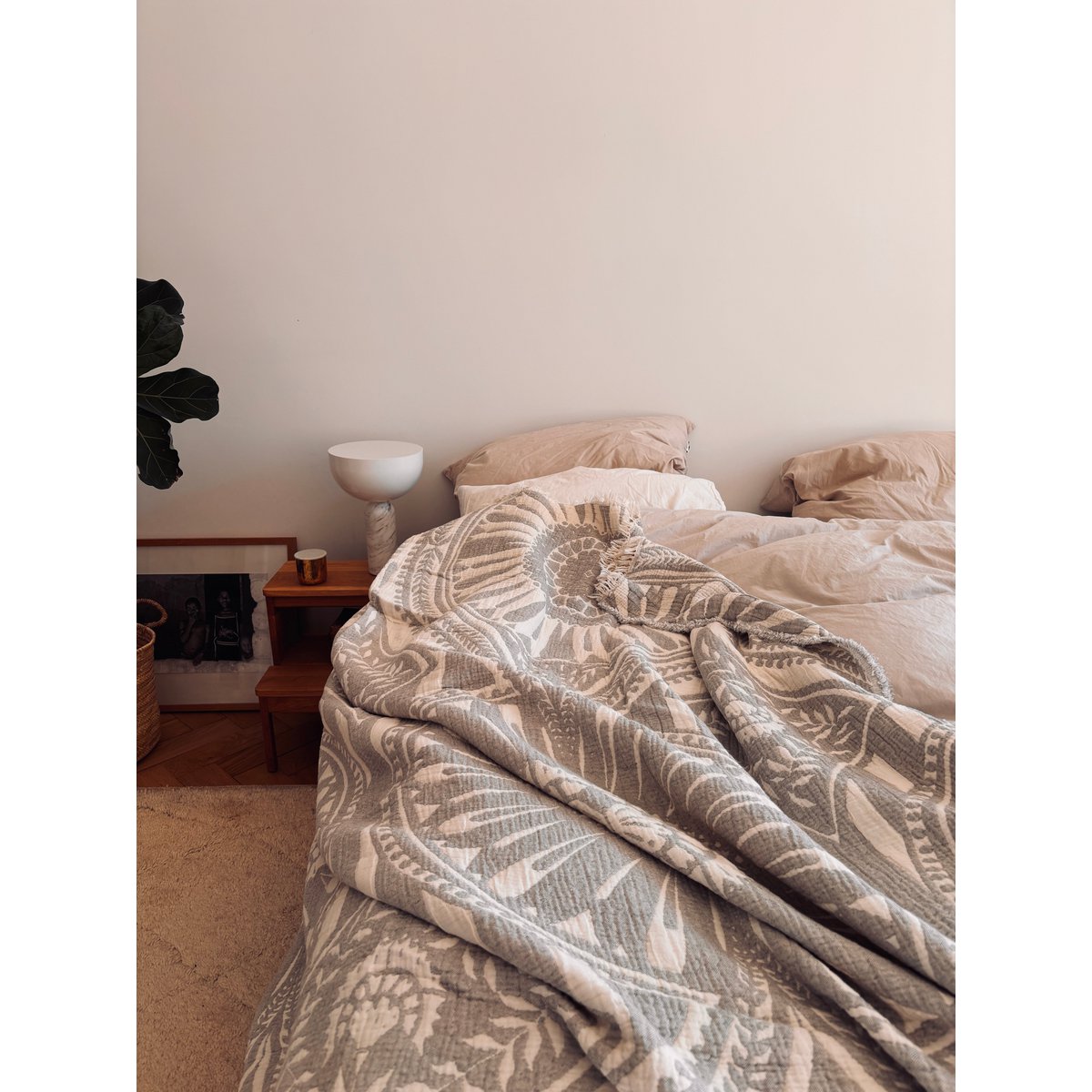 ROLIG Muslin Decke - Hellgrau - 2,20 x 2,30 m