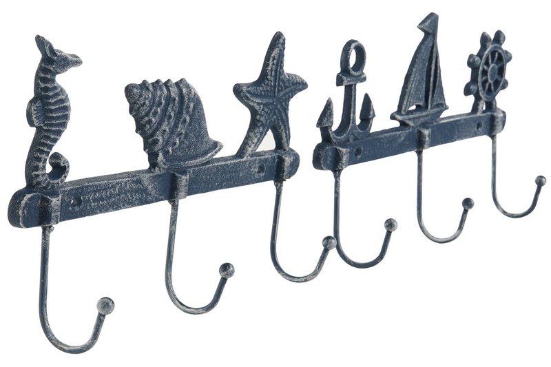 CAST IRON COAT RACK 28X5.5X17 2 ASSORT. HF211131