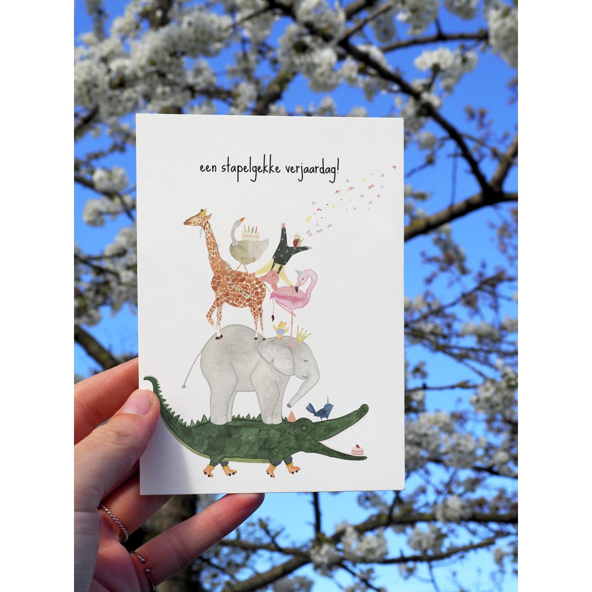 Postkarte - ein verrückter Geburtstag