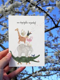 Postkarte - ein verrückter Geburtstag