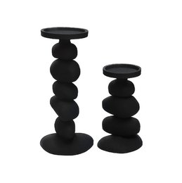 Carepa sort L17/15 x B13/11 x H31/20 cm - 2 stk.