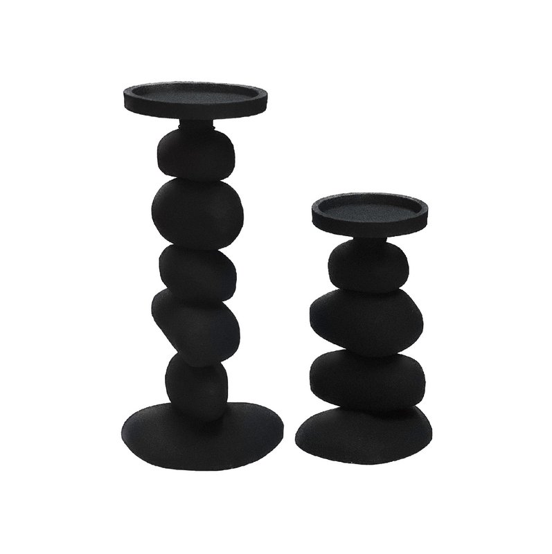 Carepa sort L17/15 x B13/11 x H31/20 cm - 2 stk.