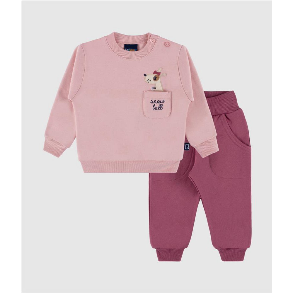 Schneeballschlacht-Sweatshirt- und Jogger-Set