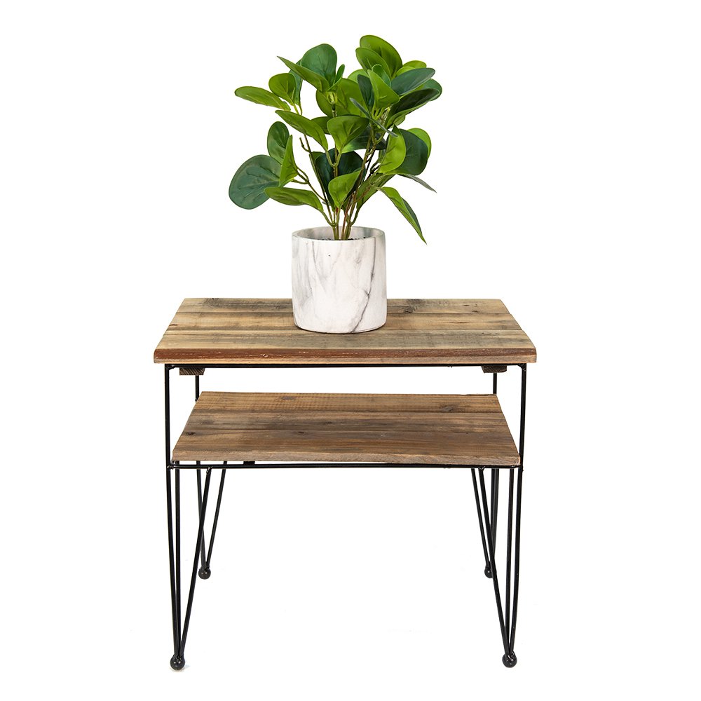 Bijzettafel 38x26x36 cm Bruin Hout