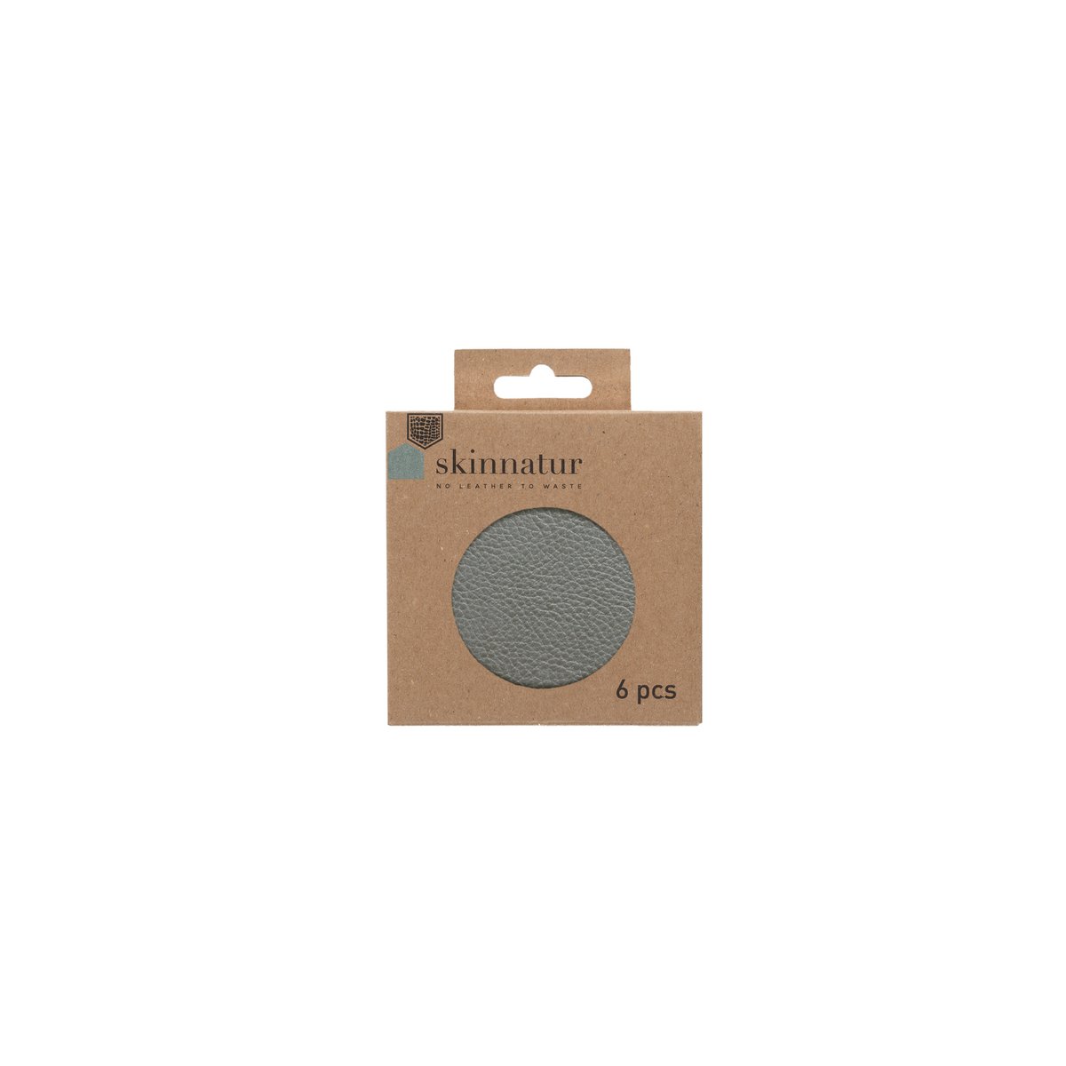 Sottobicchiere Skinnatur | pelle riciclata | Circa 10 cm | set da 6