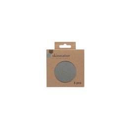 Sous-verre Skinnatur | cuir recyclé | Environ 10 cm | lot de 6