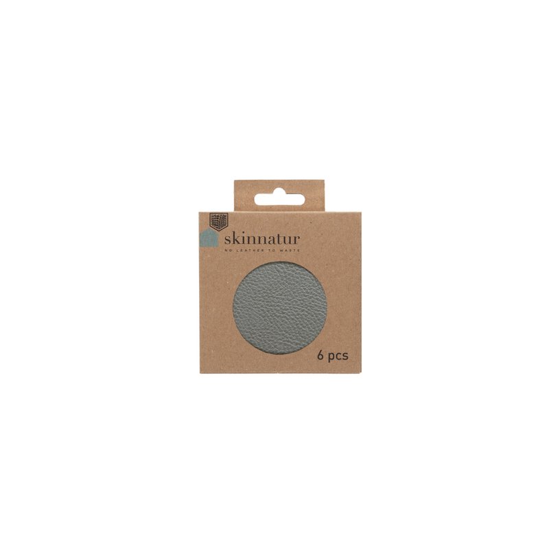 Sous-verre Skinnatur | cuir recyclé | Environ 10 cm | lot de 6