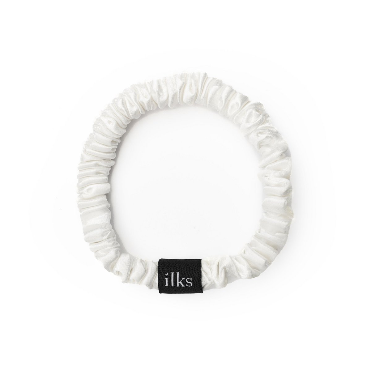 Scrunchie aus Seide, Größe S, Weiß