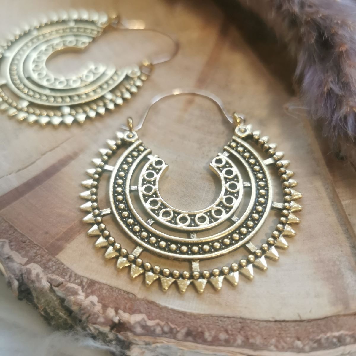 Yazzman Boho Oorbellen - Vintage Goud