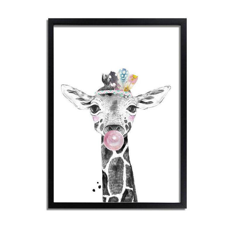 Giraffe Children's room poster Chewing gum