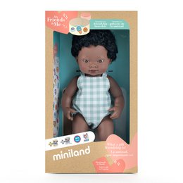 Dukke afrikansk dreng 38 cm