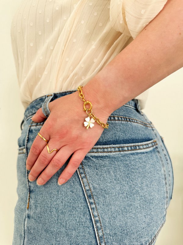 Switch bracelet clover golden