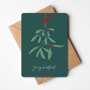 Weihnachtskarte Mistel
