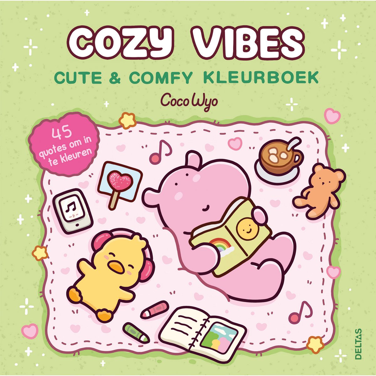 Cozy Vibes Lindo y cómodo libro de colores Coco Wyo