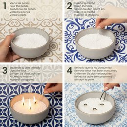 1,5 KG ~ 900h gránulos de vela cera perlada DIY Candledust Kerzensand natural