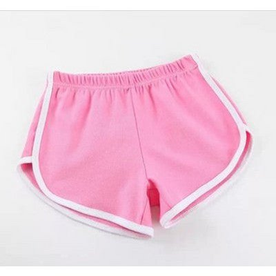 Women's sports shorts, home casual solid-color fashionable yoga beach pants, candy-colored hot pants
