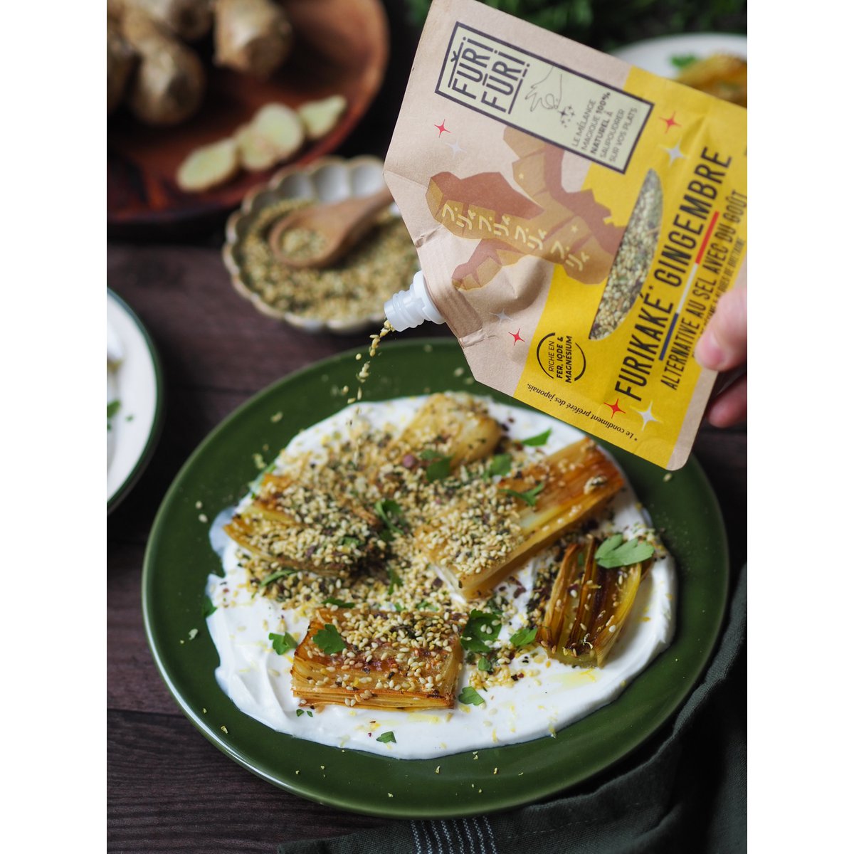 Furikake Ginger - Sesam- en zeewierkruiderij - zoutalternatief 45G