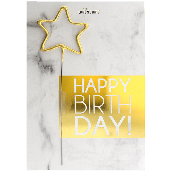 Happy Birthday Marmor Marble Classic Wondercard