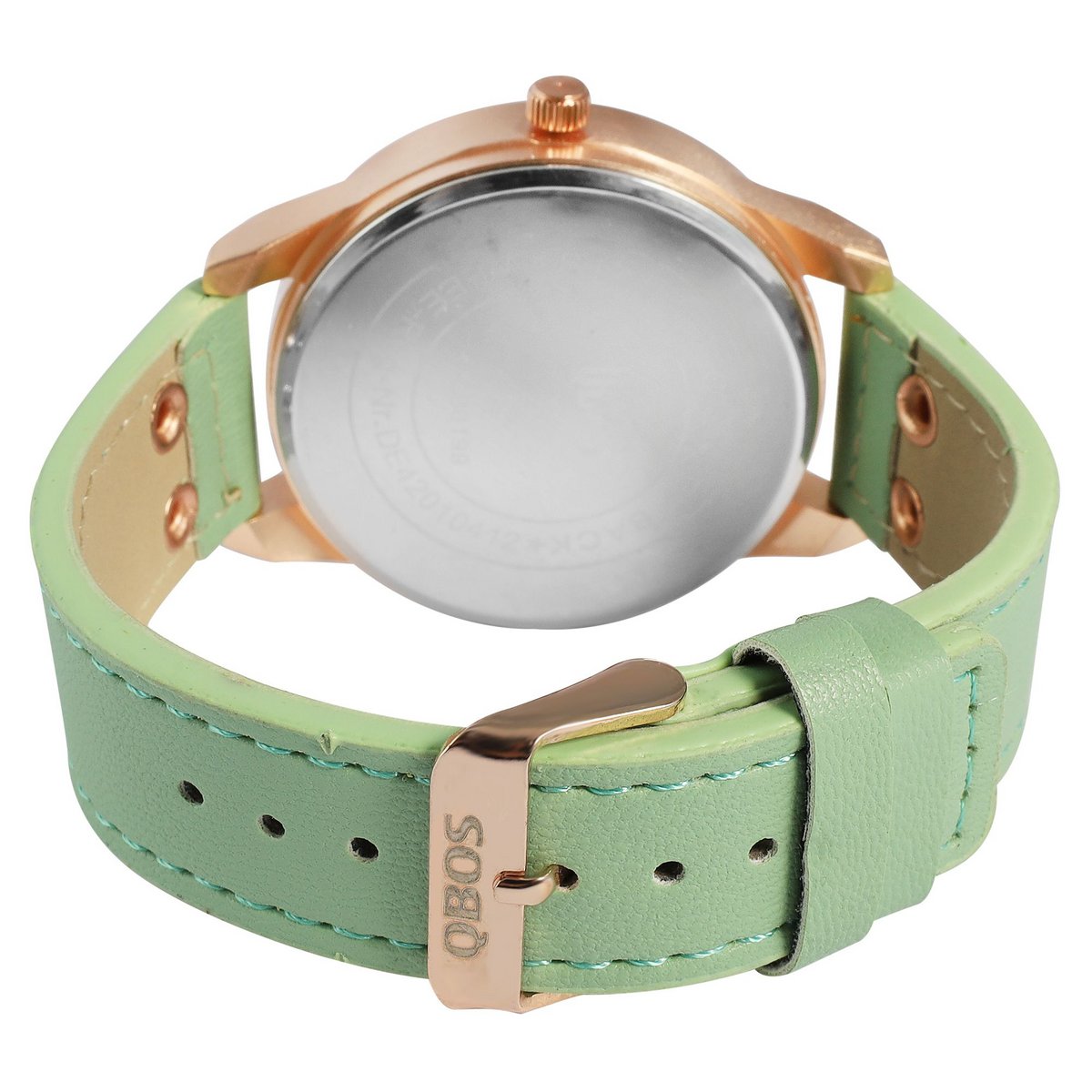 Zegarek unisex QBOS z paskiem z imitacji skóry