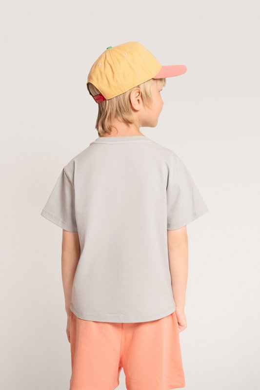 T-shirt in cotone con ricamo da calcio