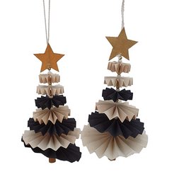 Juletræ dansende ornament bl/hv/nat sæt/2 900-013