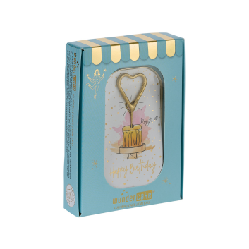 Happy Birthday weiß Wondercake deluxe blau Herz gold