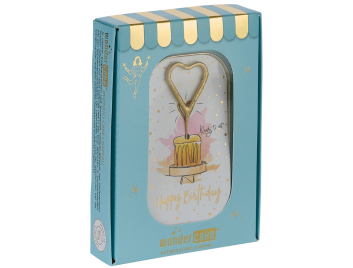 Happy Birthday weiß Wondercake deluxe blau Herz gold