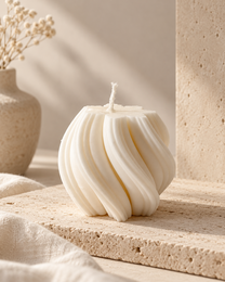Swirl kaars | koolzaadwas