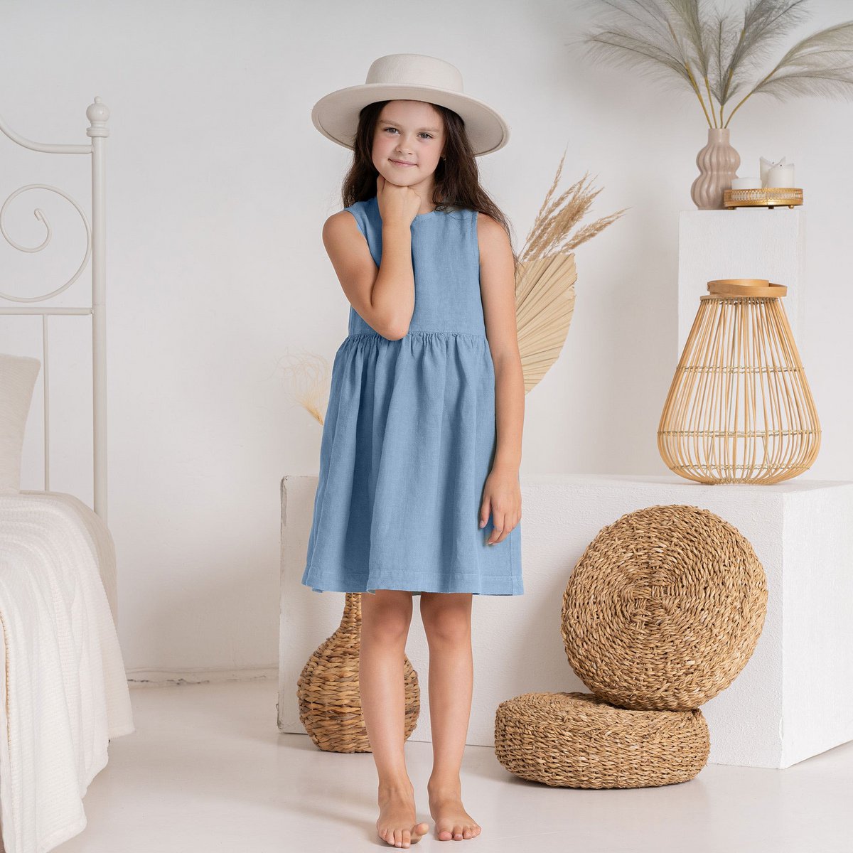Girls' Linen Dress Maya