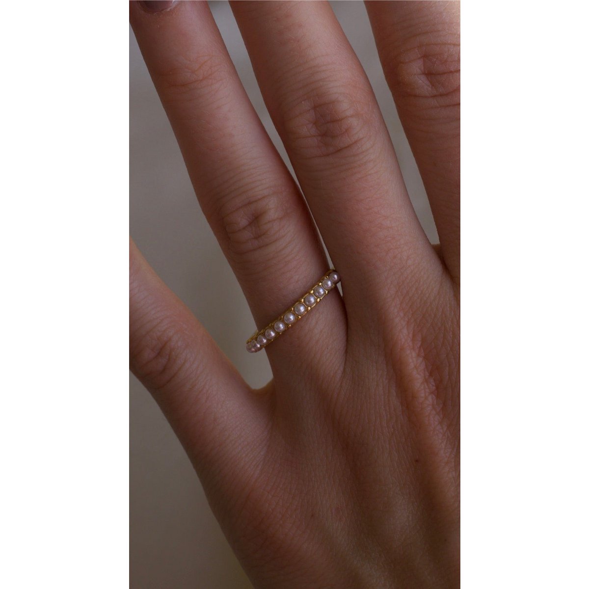 Africa - Anello vintage con perla in oro