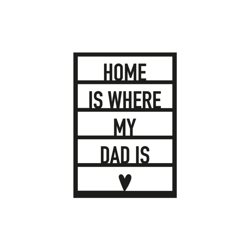 Karte Vatertag "Zuhause ist, wo mein Vater ist"