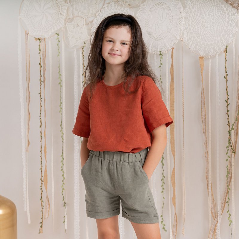 Leinenshorts für Kinder Demi