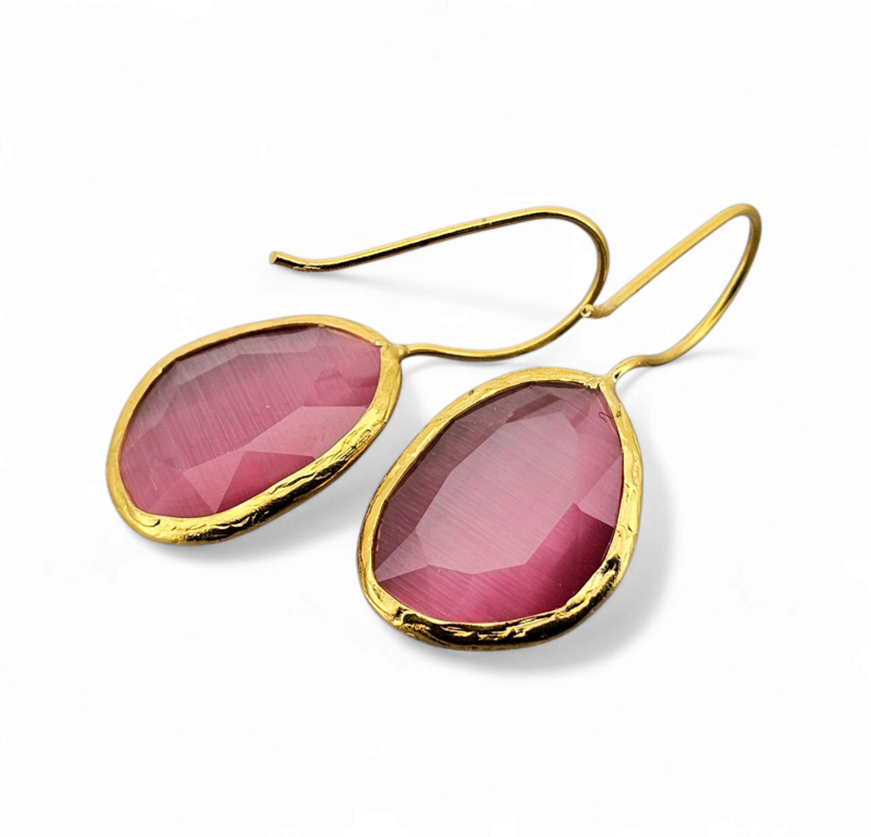 Glowdrop ørering, Pink Medium