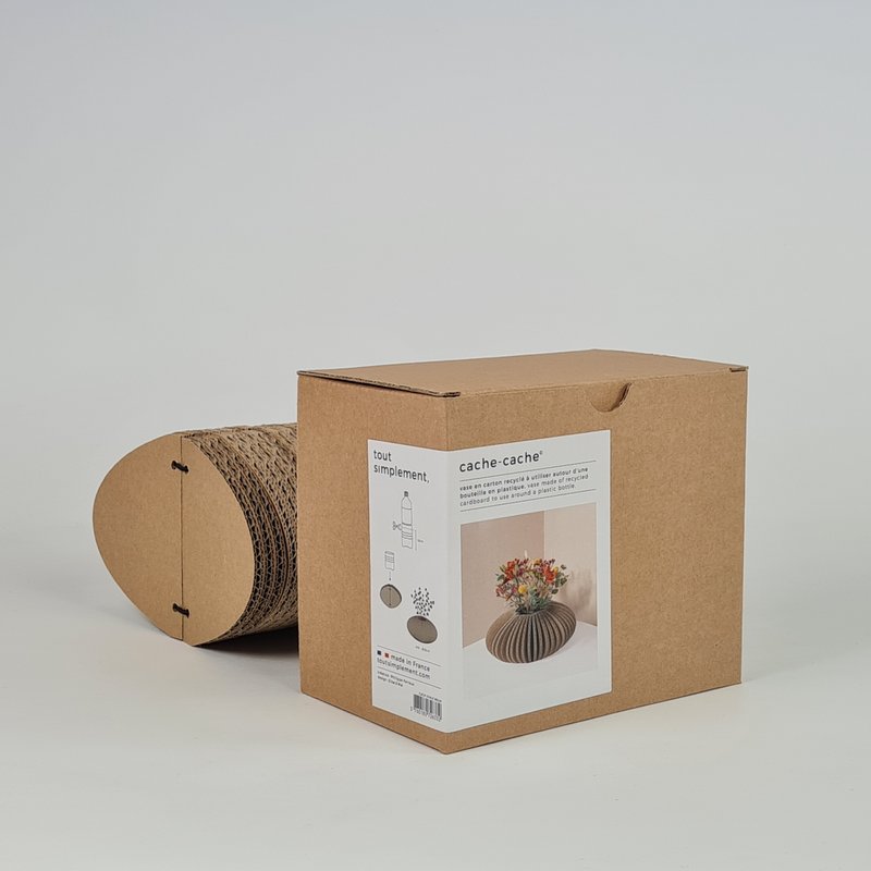 Faltbare Pappvase - oval