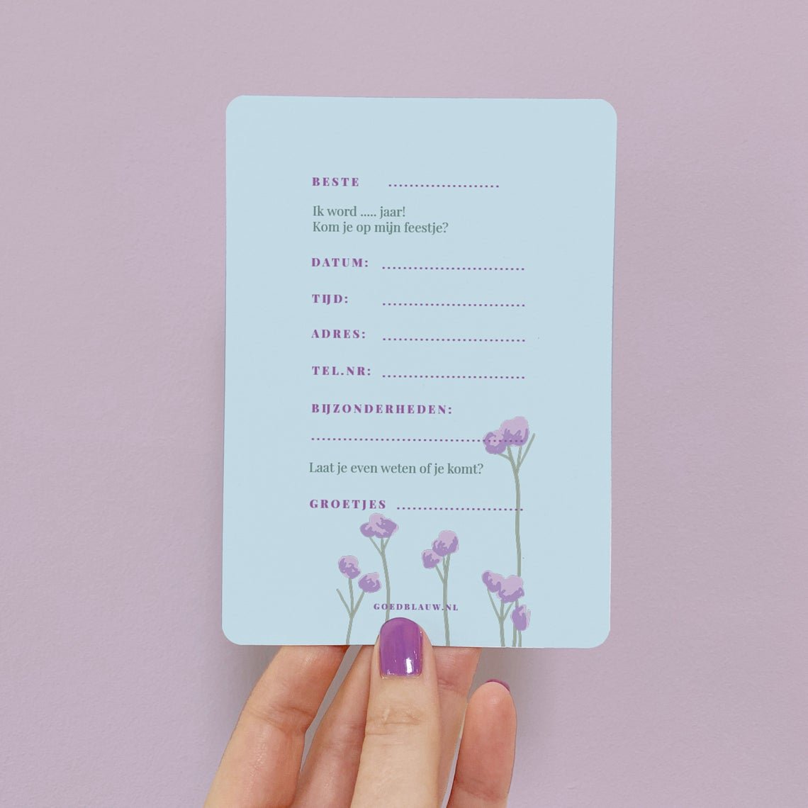5 x Invitación Fiesta Infantil - Unicornio