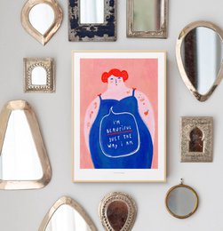soy hermosa | Ilustración Mujeres Lámina artística