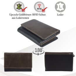 Sunsa Damen Geldbörse. Leder Geldbeutel. Portemonnaie mit RFID Schutz. Brieftasche aus Leder. Große Geldbörse für Frauen mit vielen Kreditkartenfächern- Wallet für Damen, Geschenkidee