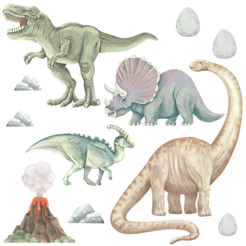 Vægklistermærke | Dinosaurer I