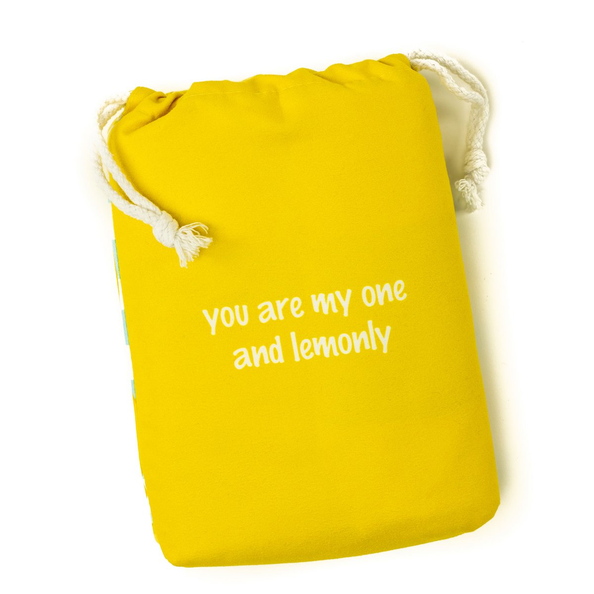 Microfiber beach towel - yellow lemon