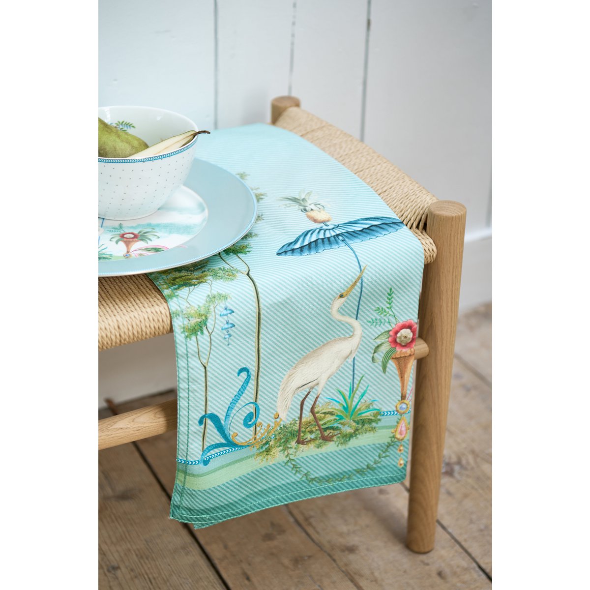 Tea Towel Jolie Heron Big Blue 50x70cm