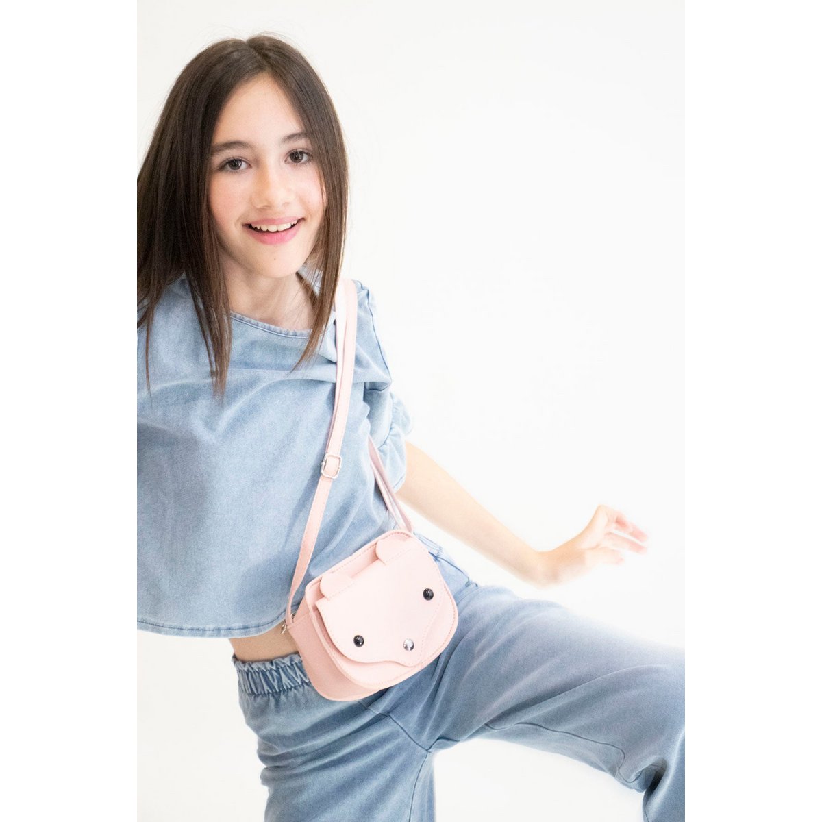 Children's shoulder bag - Sam the Little Fox Pink