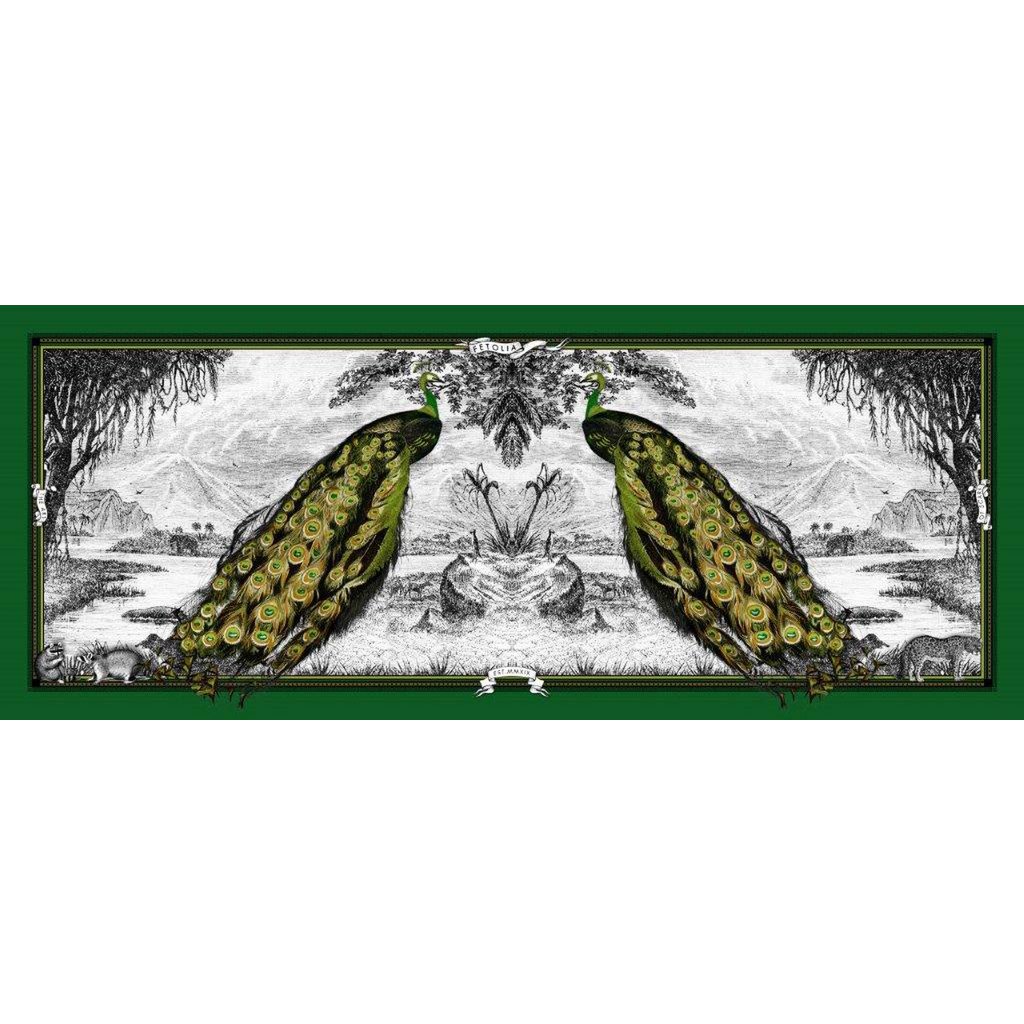Peacock Feathers  100% silk scarf -180*75
