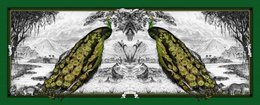 Peacock Feathers 100% silketørklæde -180*75
