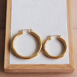 Stainless steel hoop maxi '40mm' – gold