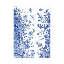 Tea Towel, Tile tableau with blue birds