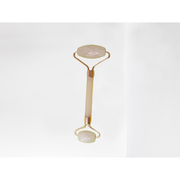 Roller pierre quartz rose pour massage facial